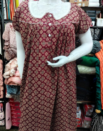 Cotton Peter Pan Collar Nighty (COD2)