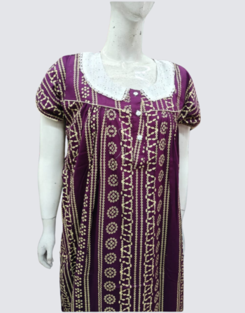 Cotton Peter Pan Collar Nighty COD3