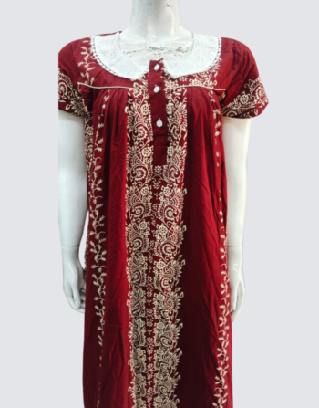 Cotton Peter Pan Collar Nighty (COD8)